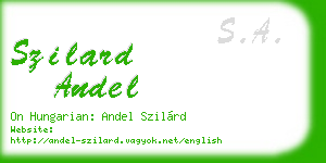 szilard andel business card